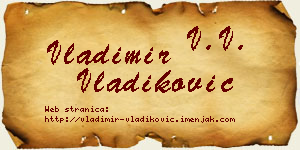 Vladimir Vladiković vizit kartica